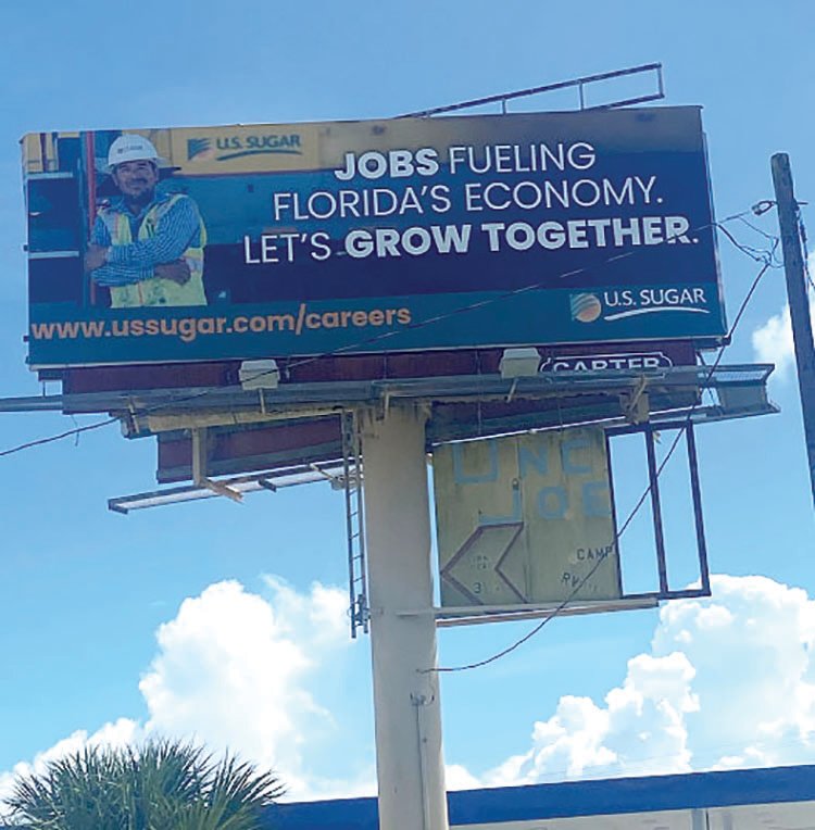 Pictured is a shot of the billboard located off of U.S. 27 near Clewiston.